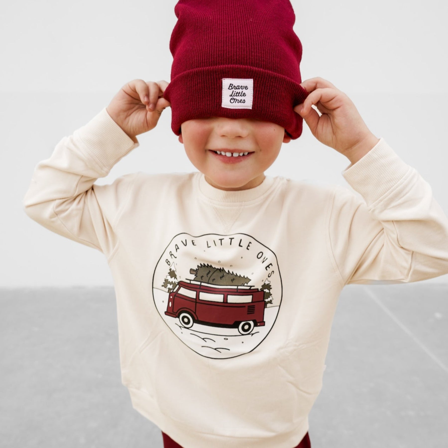 Dark Maroon Knit Beanie