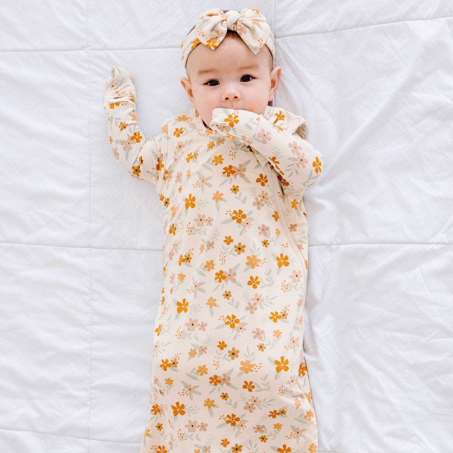 Autumn Floral Sleep Sack & Zip Romper Set