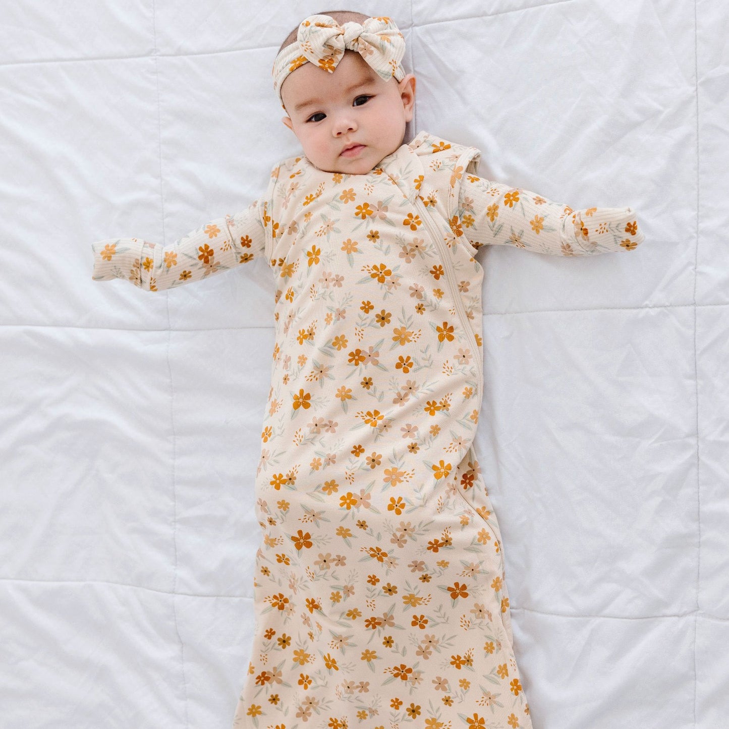 Autumn Floral Sleep Sack & Zip Romper Set