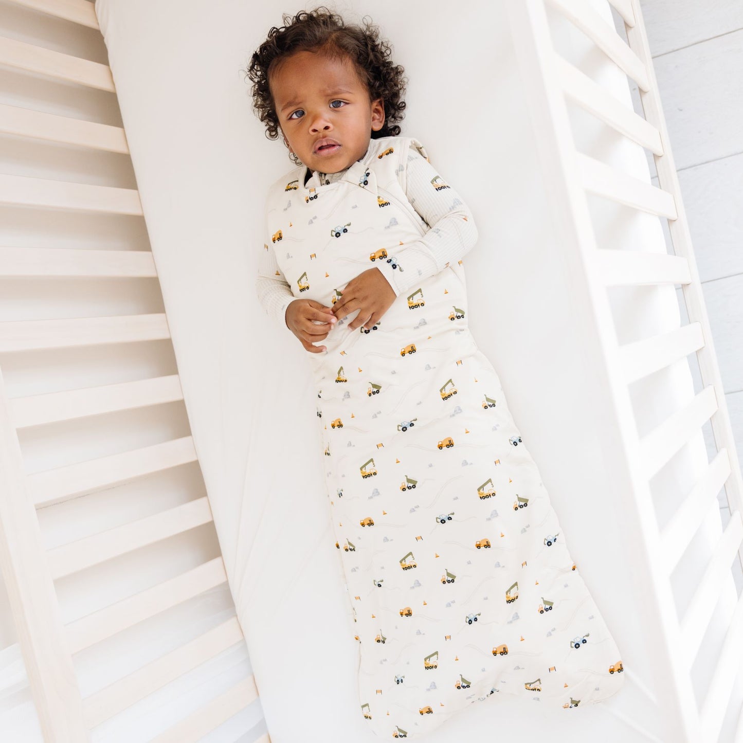 Construction Sleep Sack & Zip Romper Set