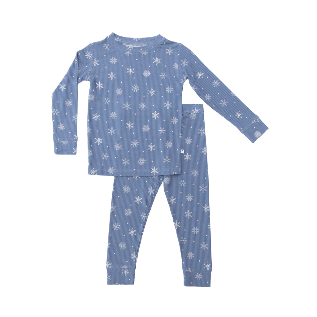 Snowflakes Small Ribbed Two-Piece Set