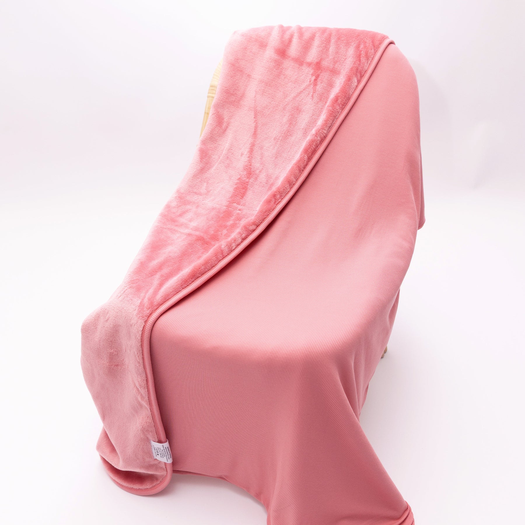 Peony Pink Small Ribbed Toddler Blanket