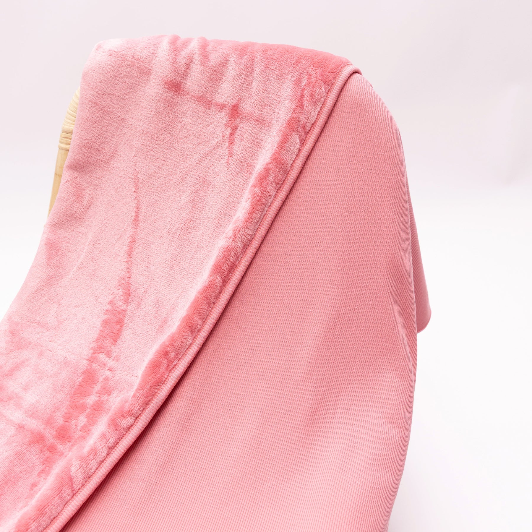 Peony Pink Small Ribbed Toddler Blanket