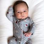 Cupid's Postal Service Small Ribbed Zip Romper