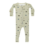 Military Small Ribbed Zip Romper