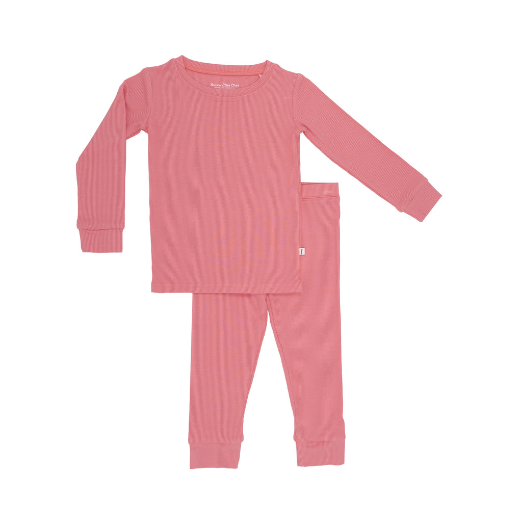 Peony Pink Small Ribbed Two-Piece Set