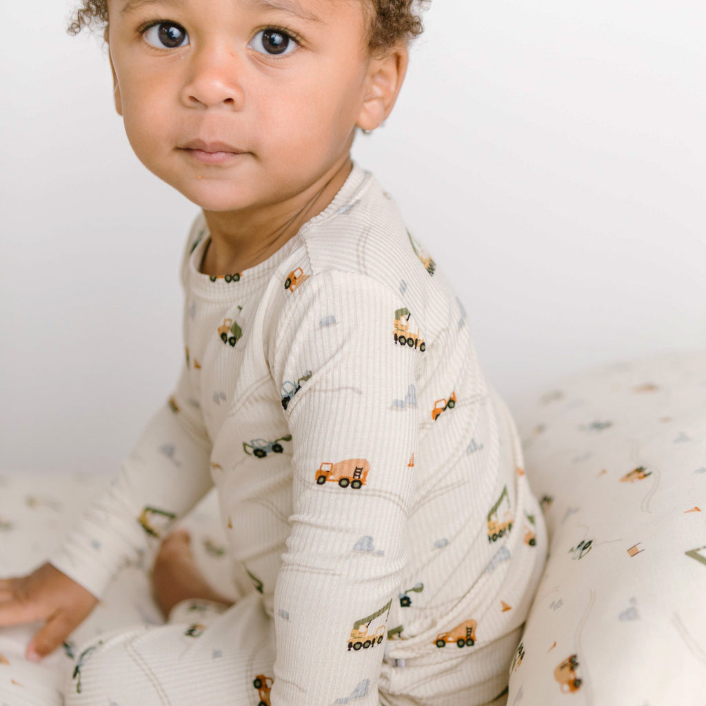 Construction Small Ribbed Two-Piece Set