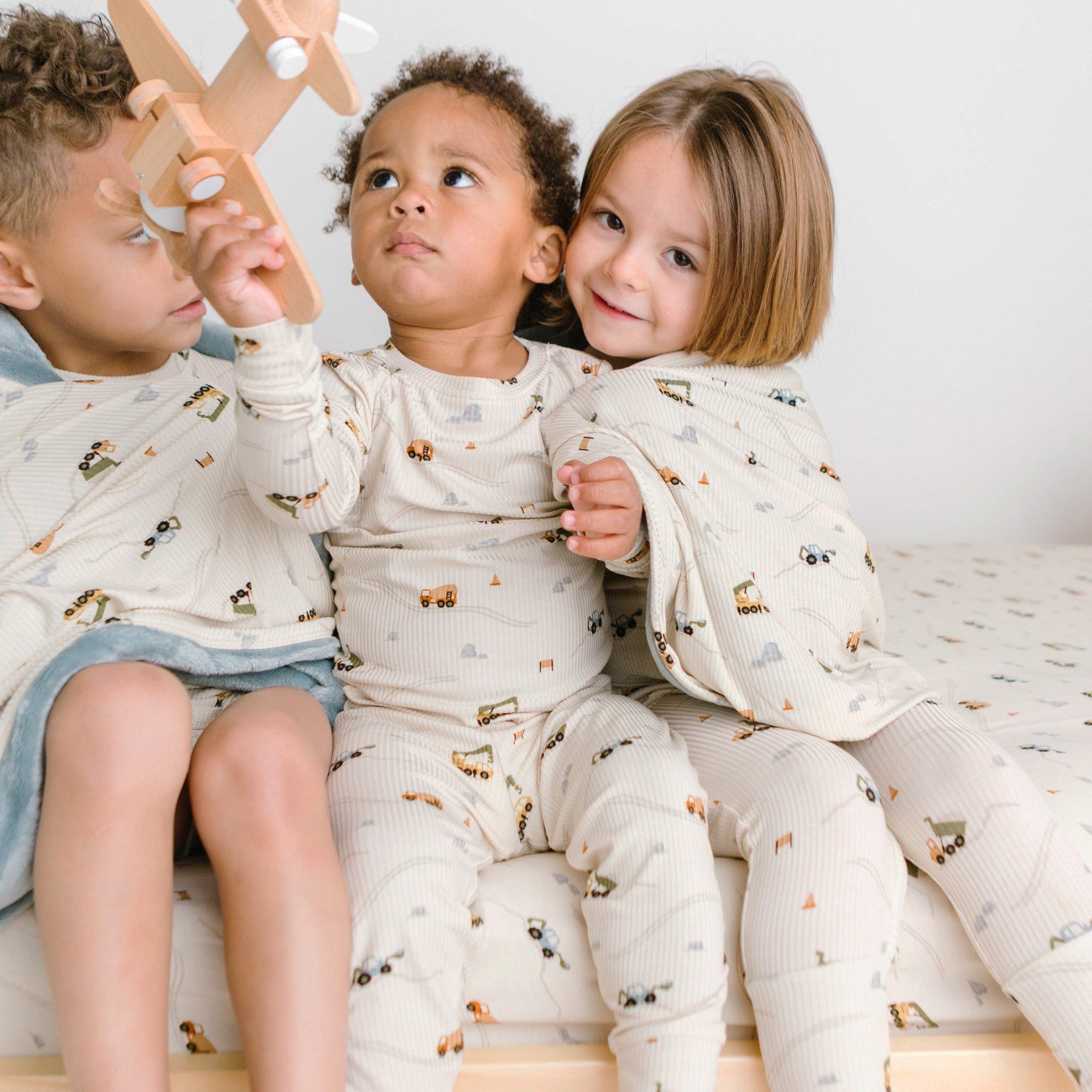 Construction Small Ribbed Two-Piece Set