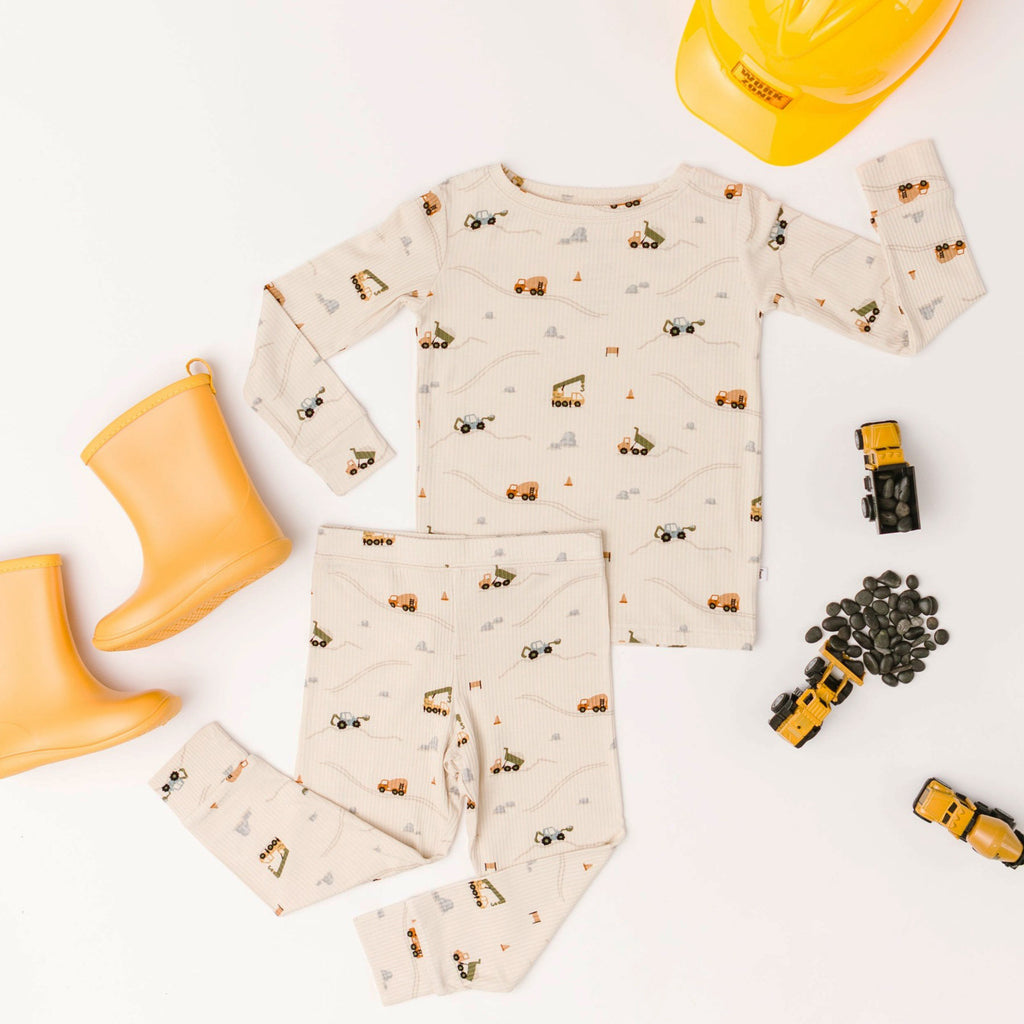 Construction Small Ribbed Two-Piece Set