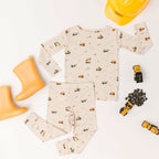 Construction Small Ribbed Two-Piece Set