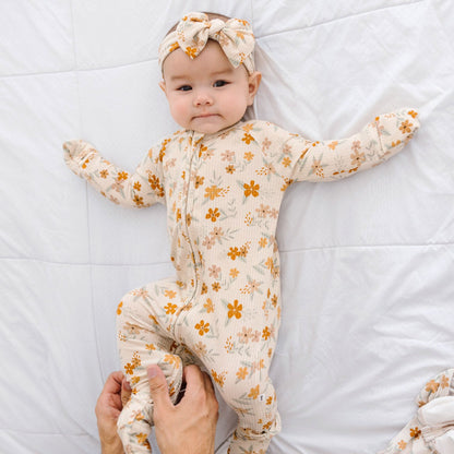 Autumn Floral Sleep Sack & Zip Romper Set