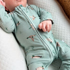 Mallards Small Ribbed Zip Romper