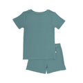 Glacier Blue Small Ribbed Shorts Two-Piece Set