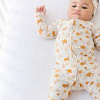 Autumn Floral Small Ribbed Zip Romper