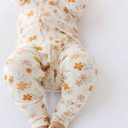 Autumn Floral Small Ribbed Zip Romper
