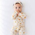 Autumn Floral Small Ribbed Zip Romper