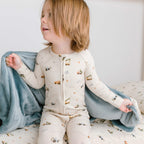 Construction Small Ribbed Zip Romper