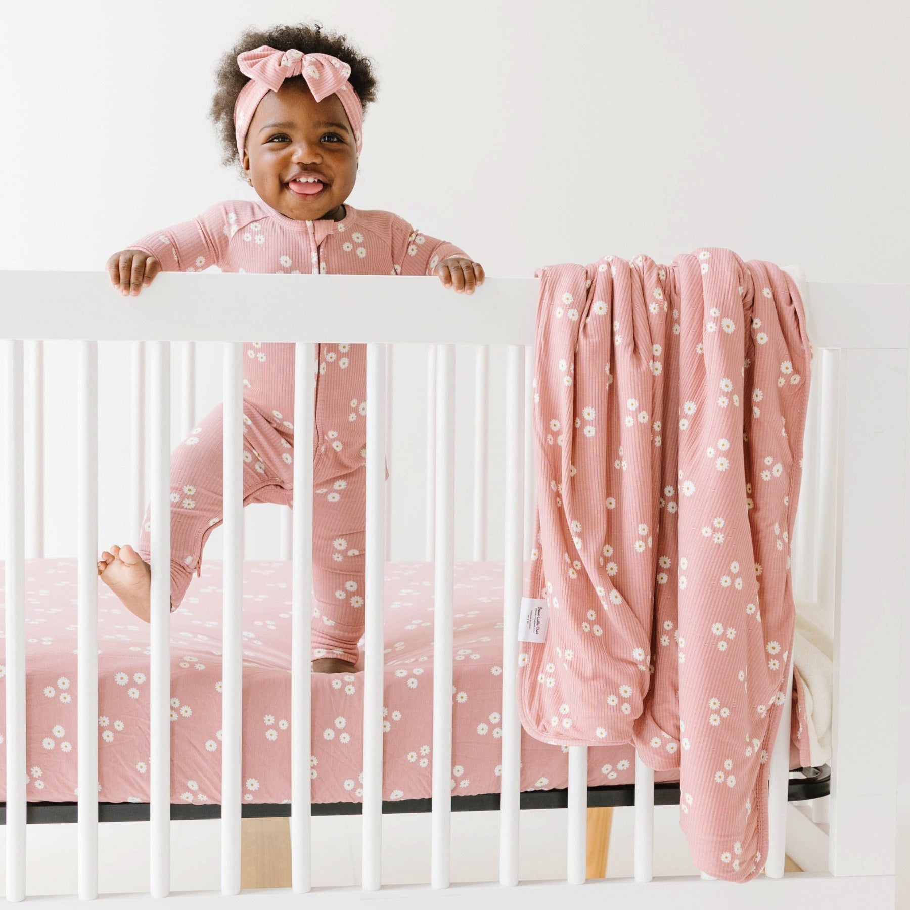 Mauve Blooms Crib Sheet