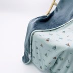 Nautical Boats Small Ribbed Toddler Blanket
