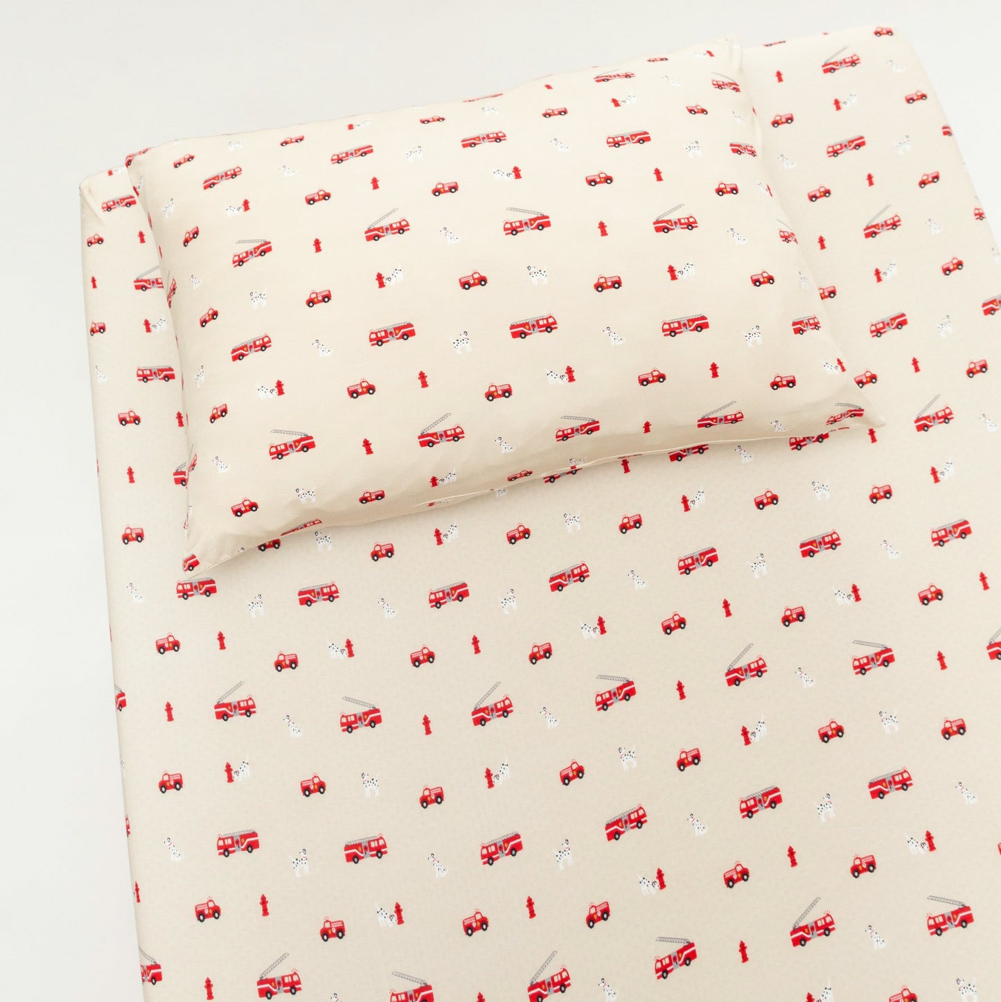 Firetrucks Twin Sheet With Pillow Case