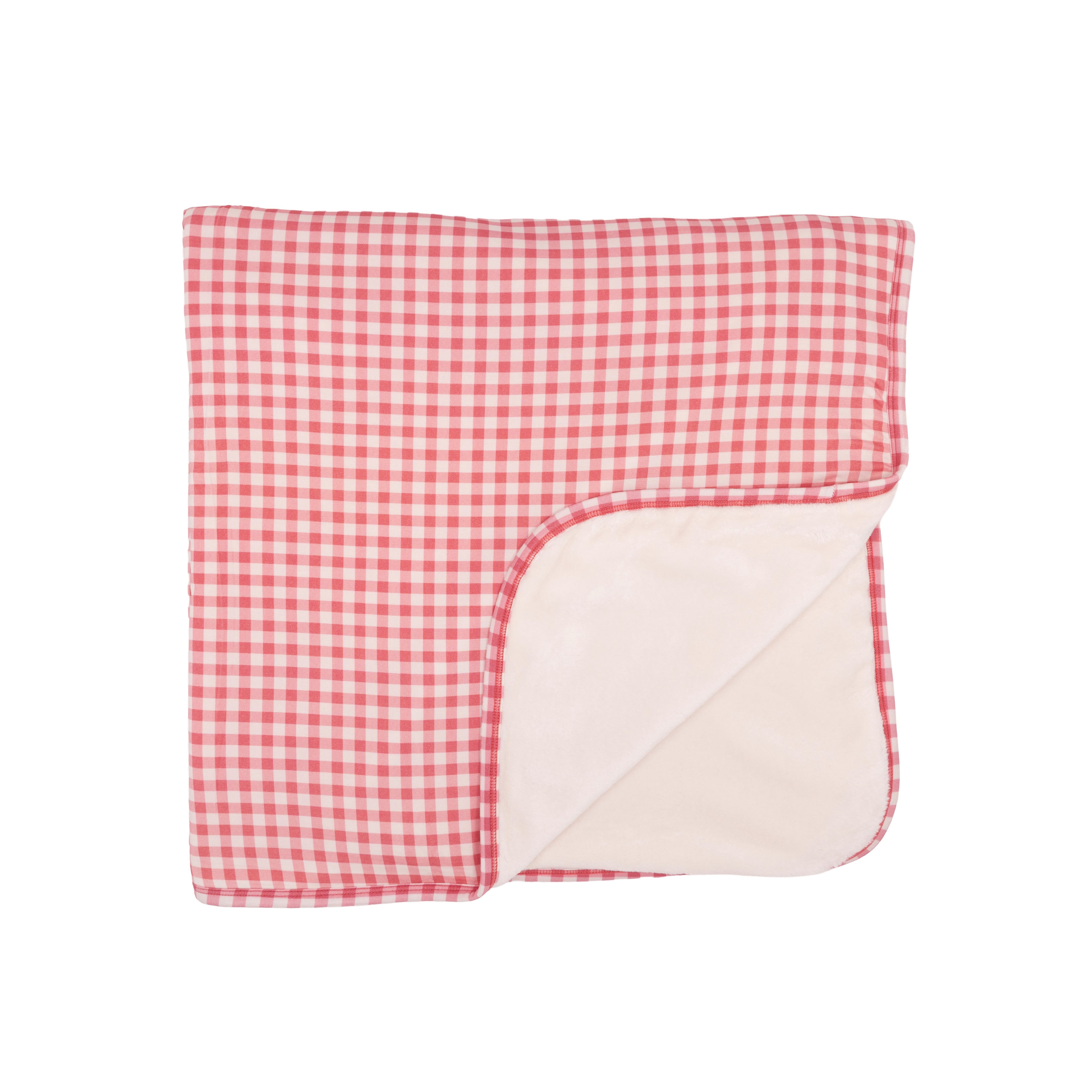 Mauve Small Gingham Toddler Blanket