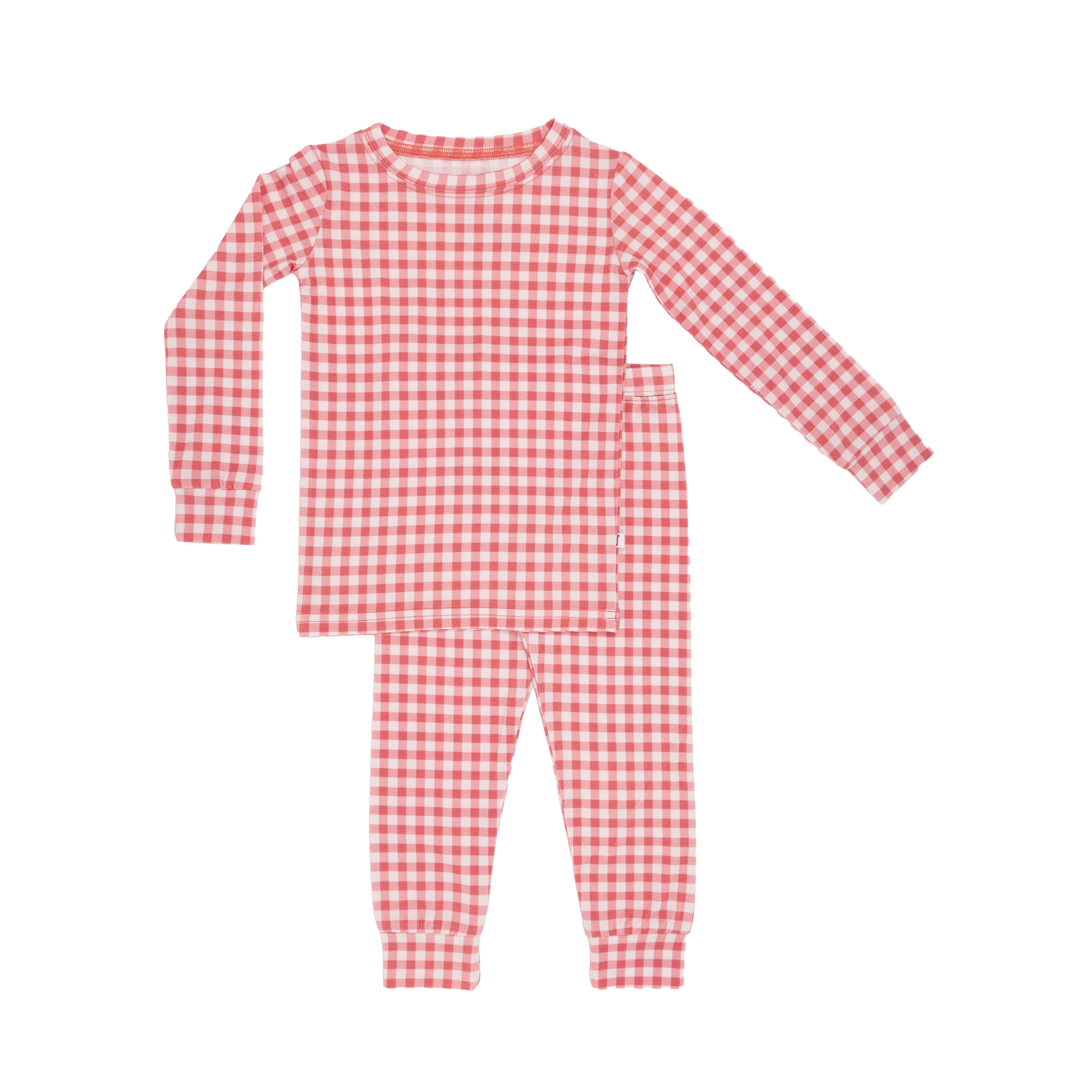 Mauve Small Gingham Two-Piece Set