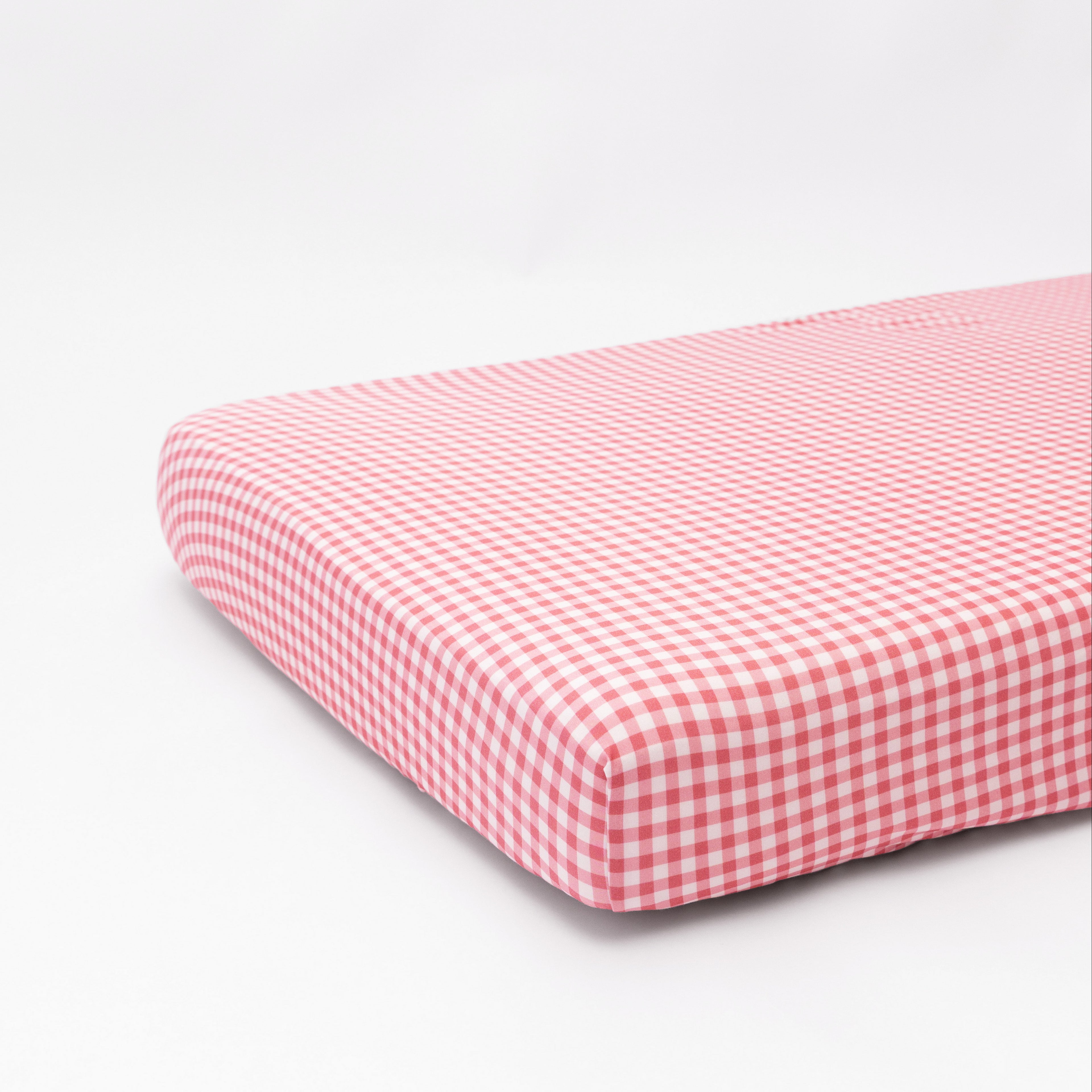 Mauve Small Gingham Crib Sheet