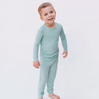 Harbor Blue Small Ribbed Two-Piece Set