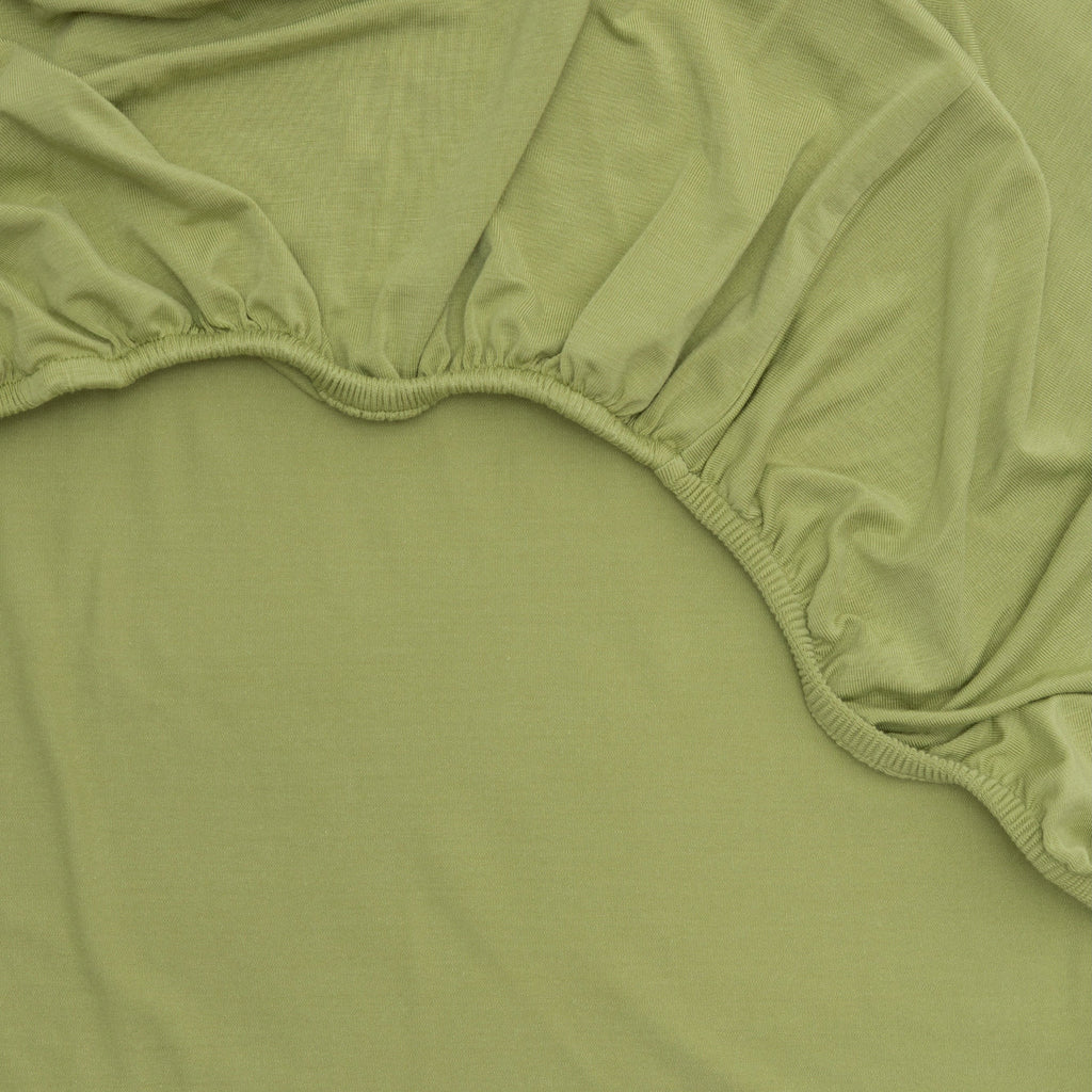 Tarragon Green Crib Sheet