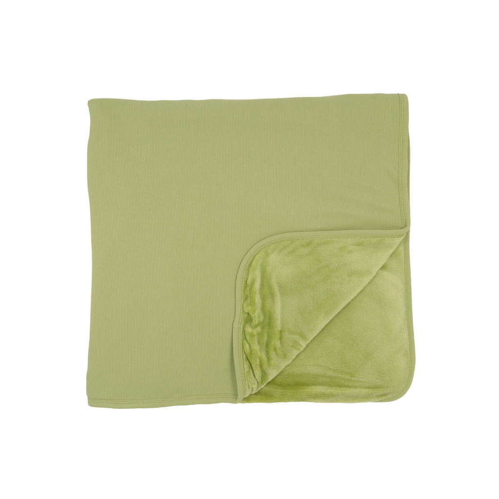 Tarragon Green Small Ribbed Toddler Blanket