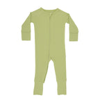 Tarragon Green Small Ribbed Zip Romper