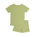 Tarragon Green Small Ribbed Shorts Two-Piece Set
