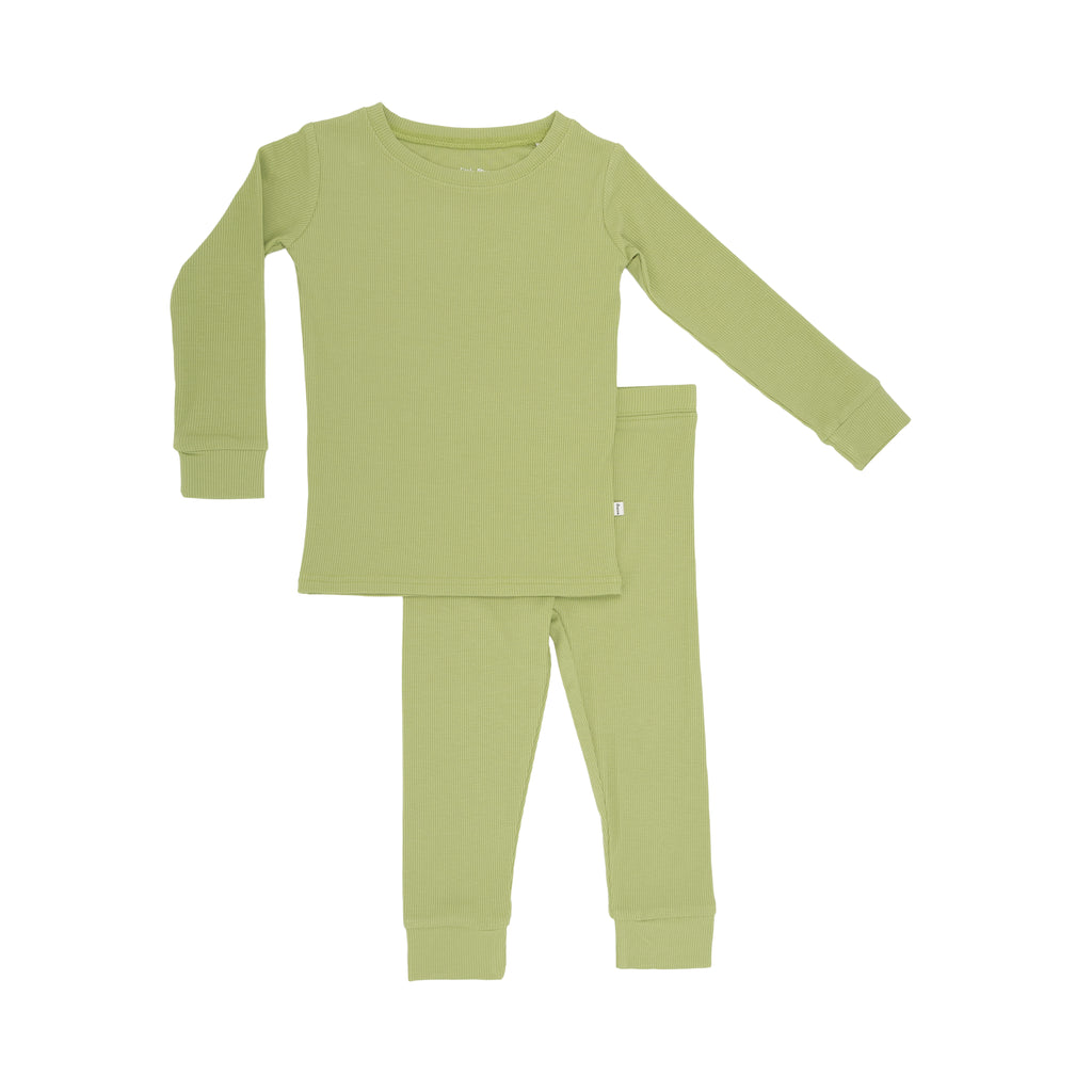 Tarragon Green Small Ribbed Two-Piece Set