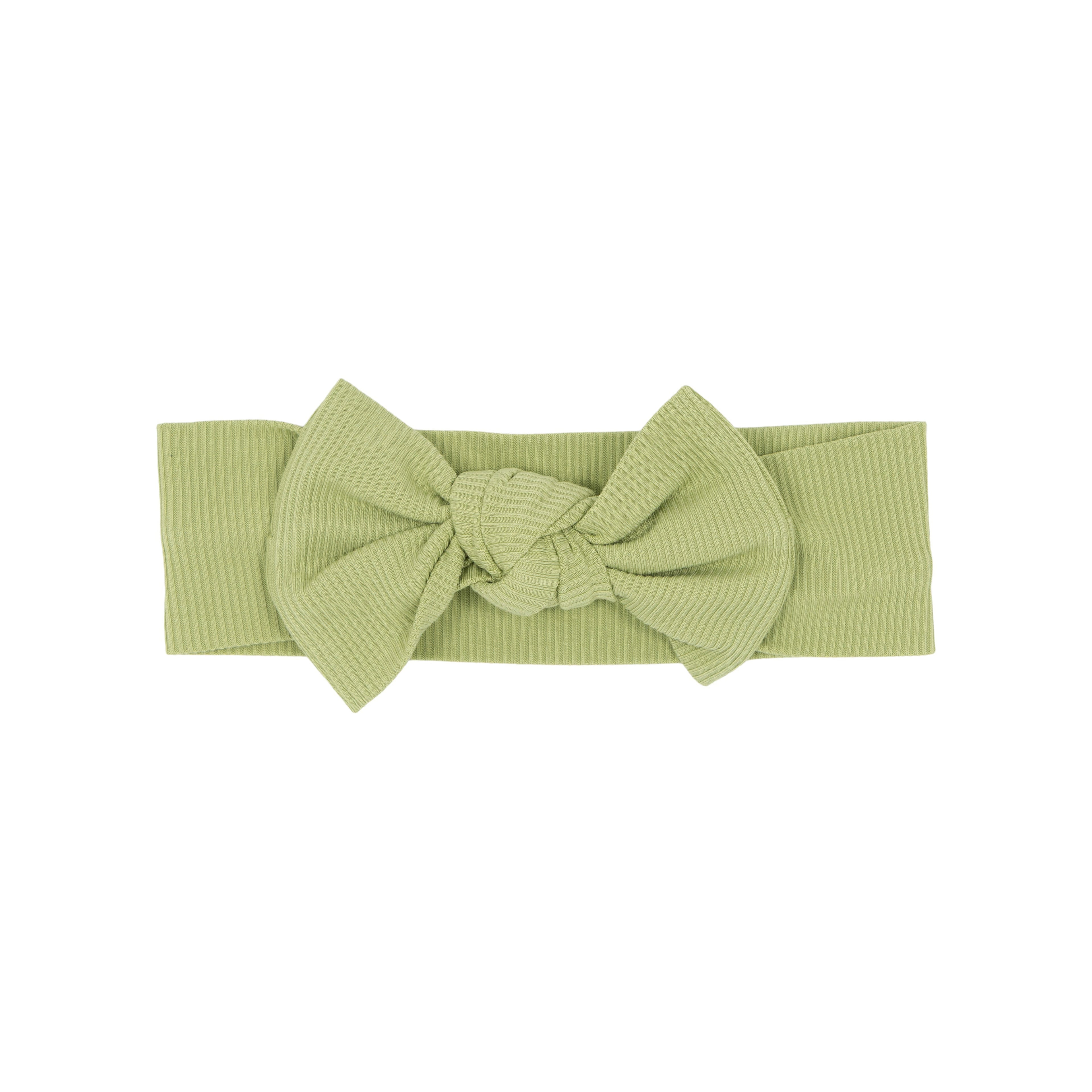 Tarragon Green Small Ribbed Bow