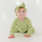 Tarragon Green Small Ribbed Bow