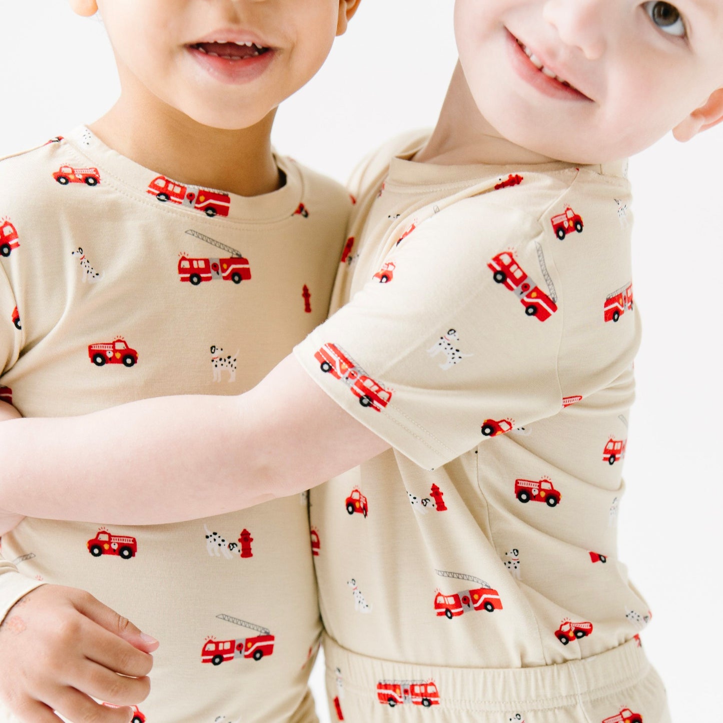 Firetrucks Shorts Two-Piece Set