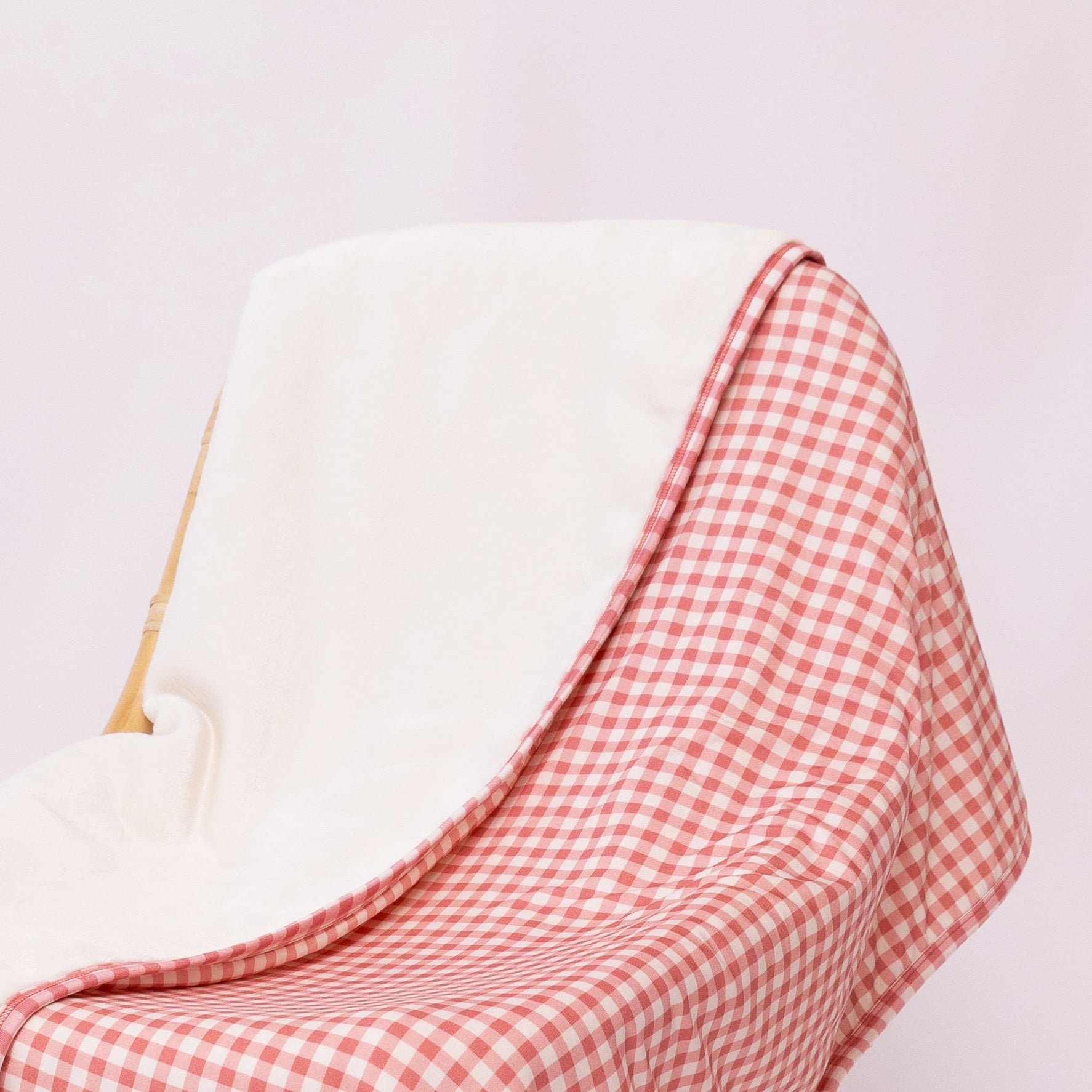 Mauve Small Gingham Toddler Blanket