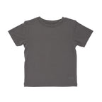 Plain dark gray t-shirt on a white background