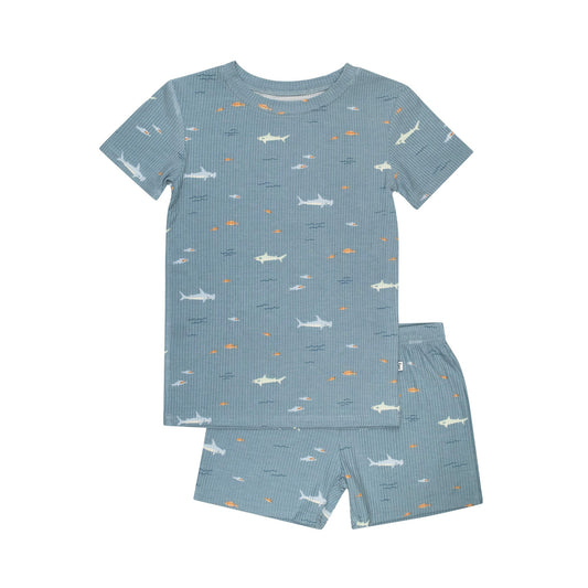 Sharks Small Ribbed Shorts Two-Piece Set