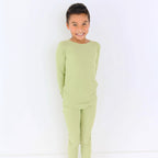 Tarragon Green Small Ribbed Two-Piece Set