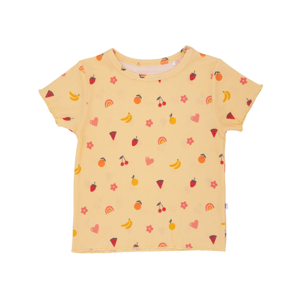Tutti Fruity Lettuce-Edge Ribbed Shirt