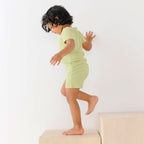 Tarragon Green Small Ribbed Shorts Two-Piece Set