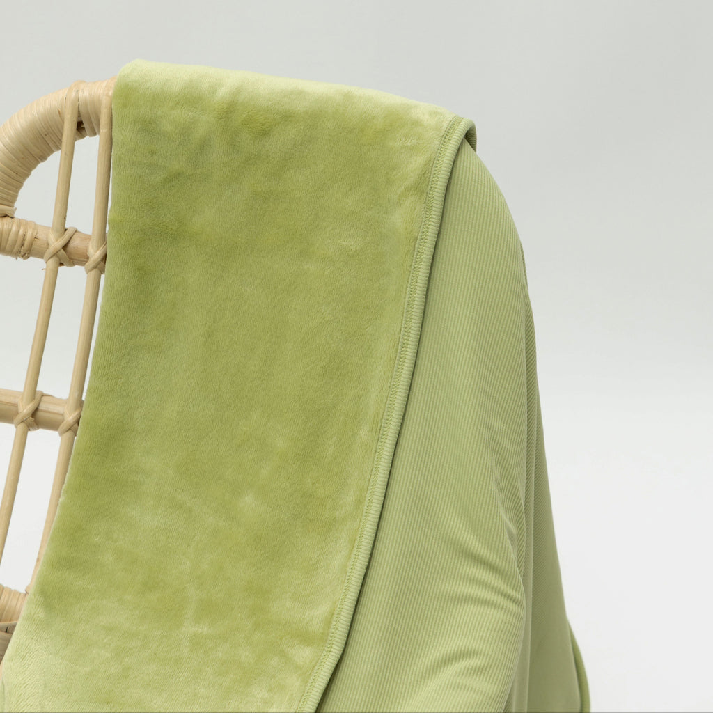 Tarragon Green Small Ribbed Toddler Blanket