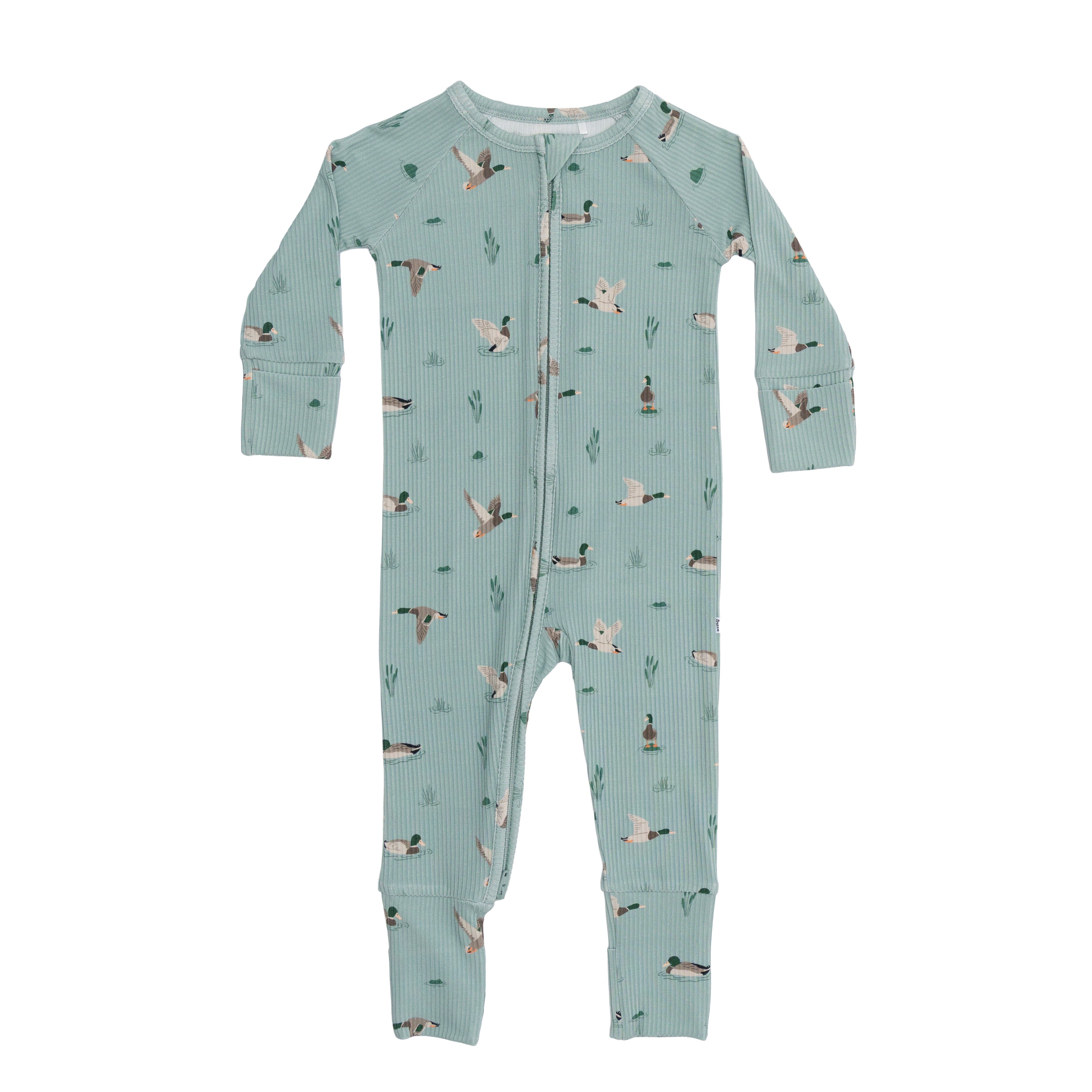 Mallards Small Ribbed Zip Romper