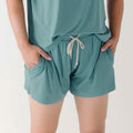 Glacier Blue Small Ribbed Women's Shorts