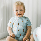 Ice Cream Shop Small Ribbed Summer Zip Romper