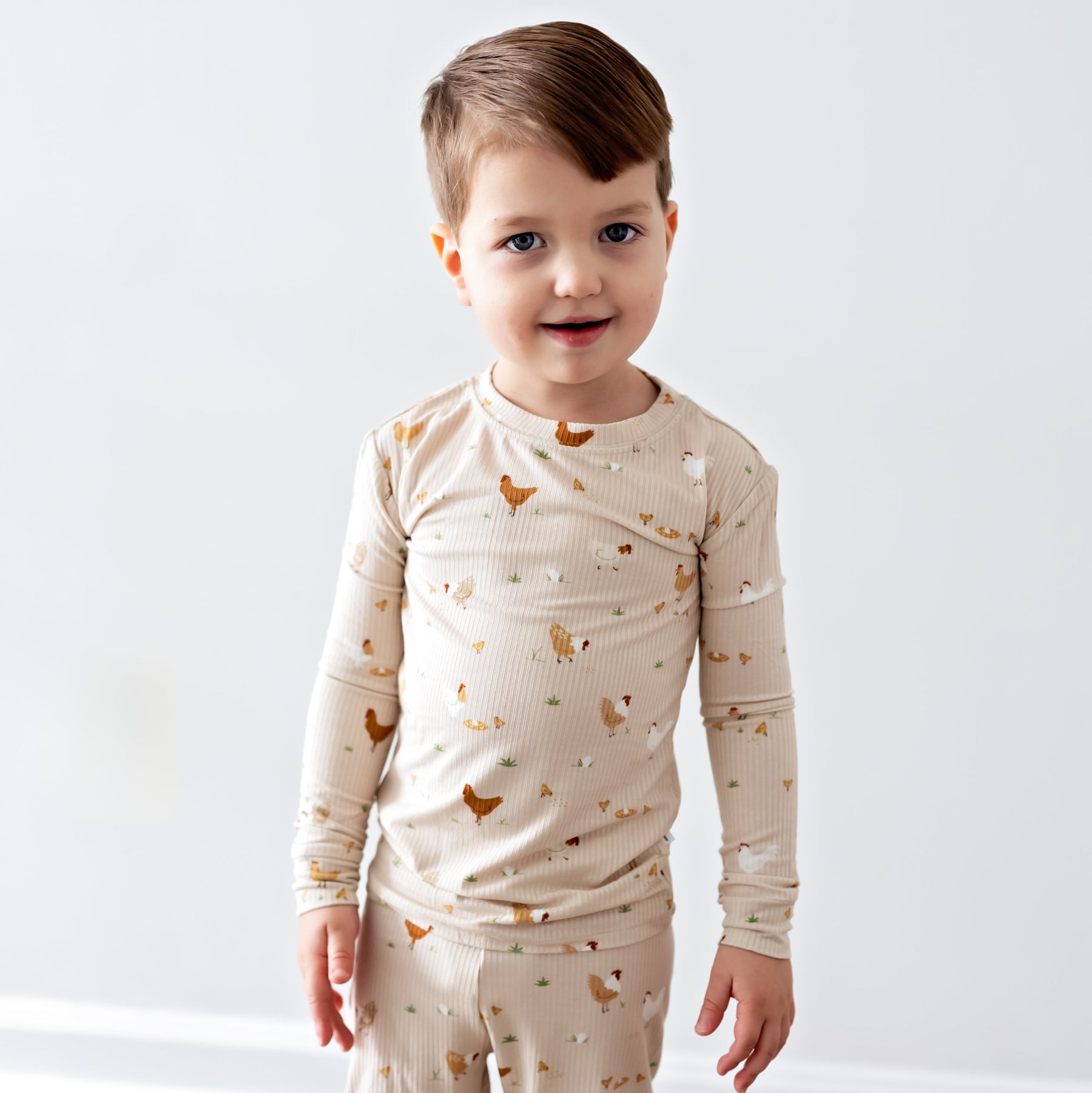 Chickens Small Ribbed Two-Piece Set