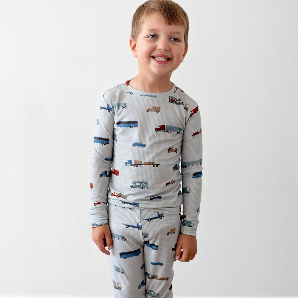 Road Vehicles Small Ribbed Two-Piece Set
