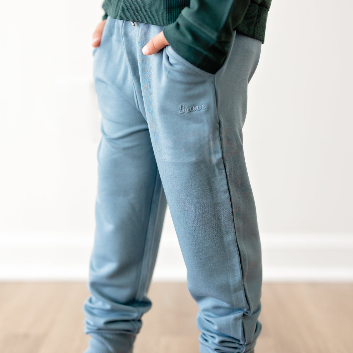 Slate Blue Bamboo French Terry Joggers