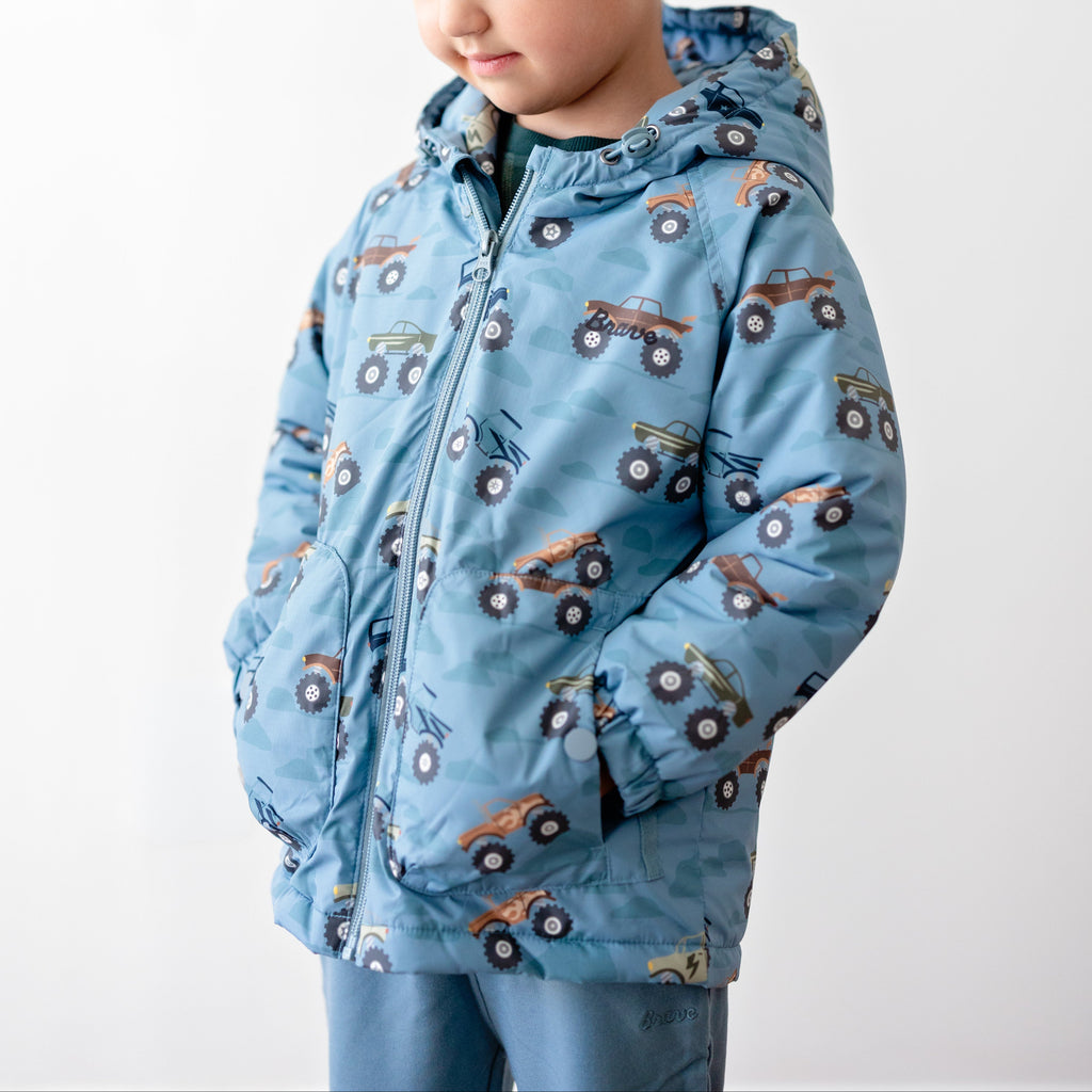 Monster Trucks Puffer Jacket